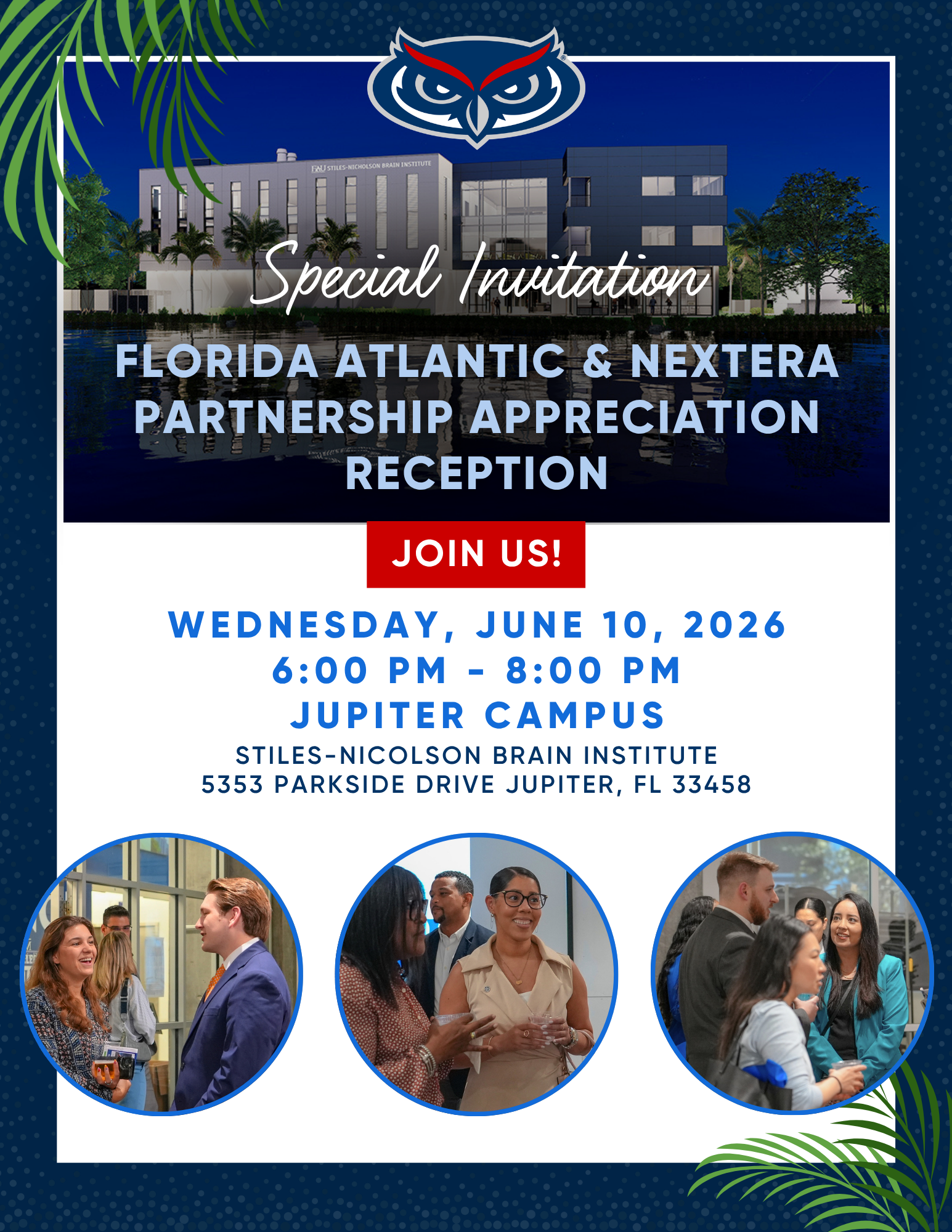Florida Atlantic and NextEra Reception Florida Atlantic and NextEra Reception